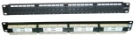 24 Port Cat. 6 Patch Panel, 50 (Mikron), Altn Kontak