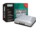 Fast Ethernet Print Server, 1 USB Printer Port 