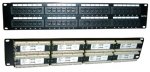 48 Port Cat. 6 Patch Panel, 50 (Mikron), Altn Kontak